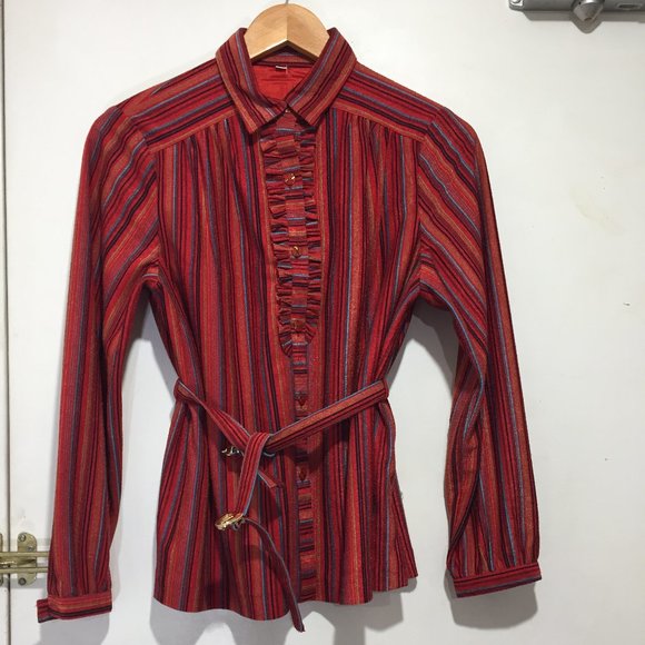 VINTAGE MIDI BELTED SKIRT SETS SIZE 40 - Picture 2 of 6